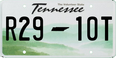 TN license plate R2910T
