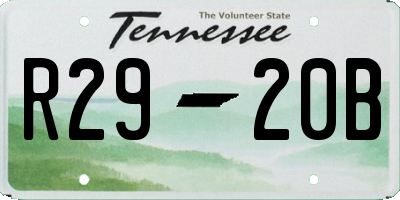 TN license plate R2920B