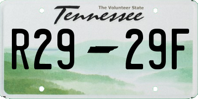 TN license plate R2929F