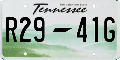 TN license plate R2941G