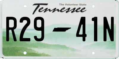 TN license plate R2941N