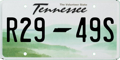 TN license plate R2949S