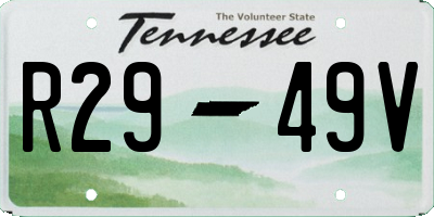 TN license plate R2949V
