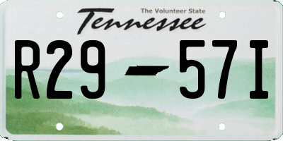 TN license plate R2957I