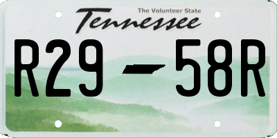 TN license plate R2958R