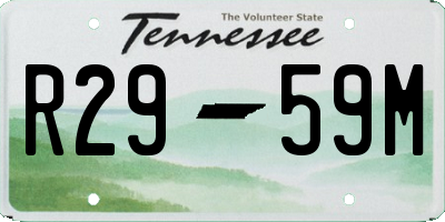 TN license plate R2959M