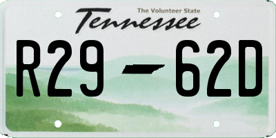 TN license plate R2962D