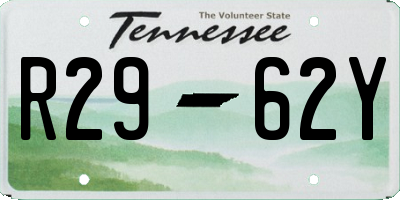 TN license plate R2962Y