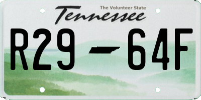 TN license plate R2964F