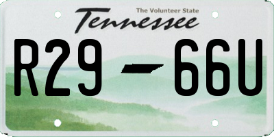 TN license plate R2966U