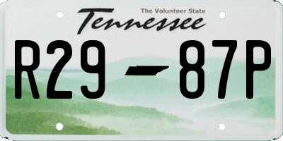TN license plate R2987P