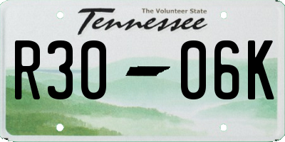 TN license plate R3006K