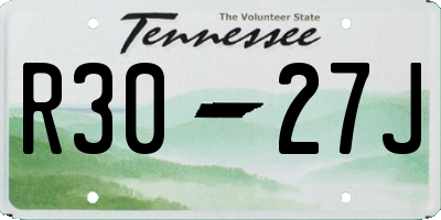 TN license plate R3027J