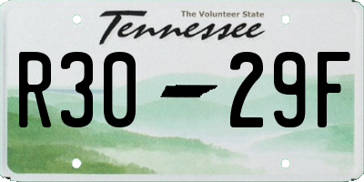 TN license plate R3029F