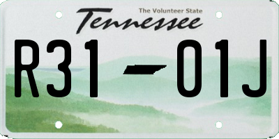 TN license plate R3101J