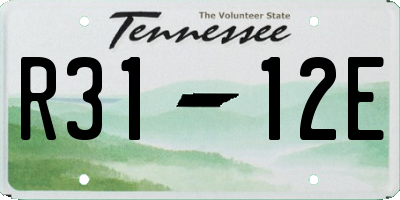 TN license plate R3112E