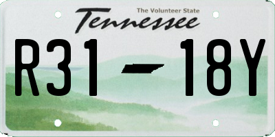 TN license plate R3118Y
