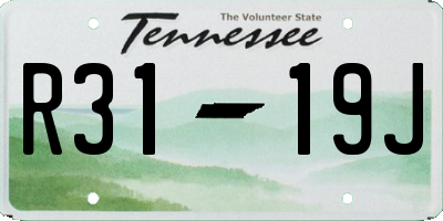 TN license plate R3119J