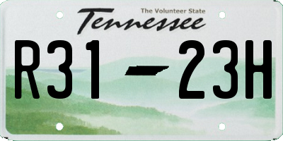 TN license plate R3123H