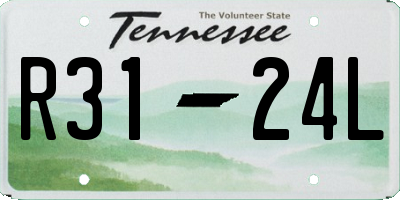 TN license plate R3124L