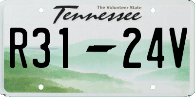 TN license plate R3124V