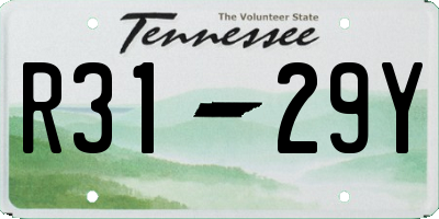 TN license plate R3129Y