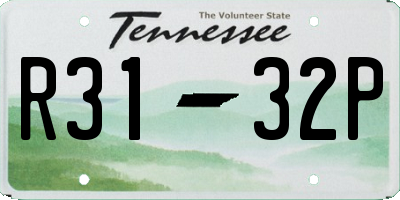 TN license plate R3132P
