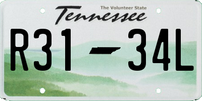 TN license plate R3134L