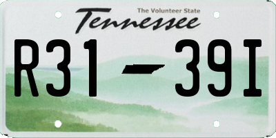 TN license plate R3139I