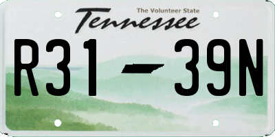 TN license plate R3139N