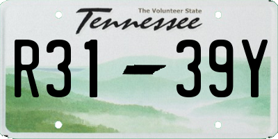 TN license plate R3139Y