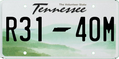 TN license plate R3140M