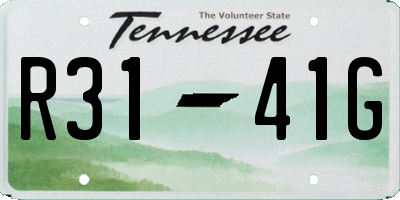 TN license plate R3141G