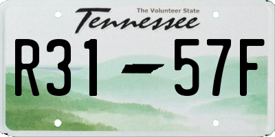 TN license plate R3157F