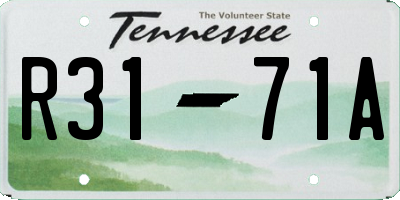TN license plate R3171A