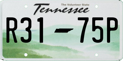 TN license plate R3175P