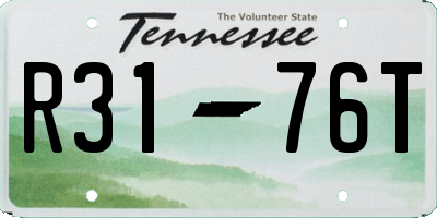 TN license plate R3176T