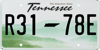 TN license plate R3178E
