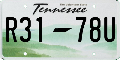TN license plate R3178U