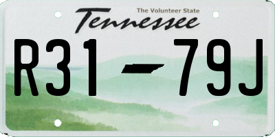 TN license plate R3179J