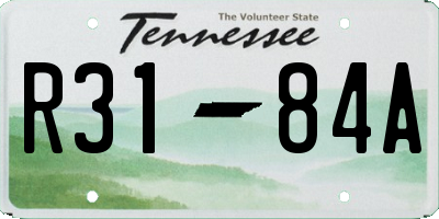 TN license plate R3184A