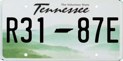 TN license plate R3187E