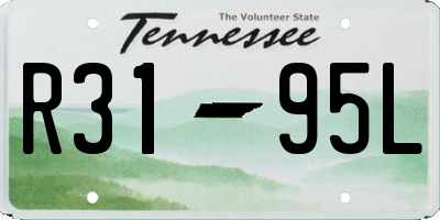 TN license plate R3195L