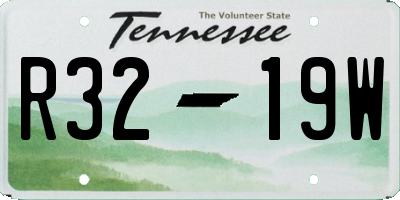 TN license plate R3219W