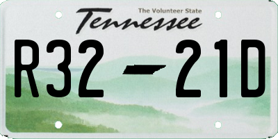 TN license plate R3221D