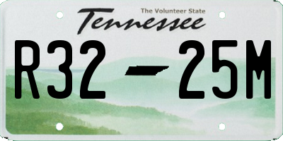 TN license plate R3225M