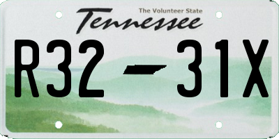 TN license plate R3231X
