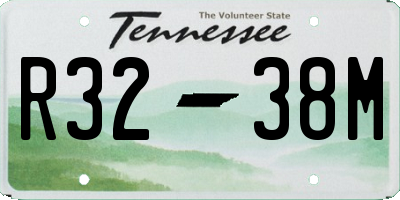 TN license plate R3238M