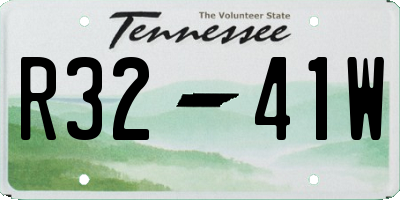 TN license plate R3241W