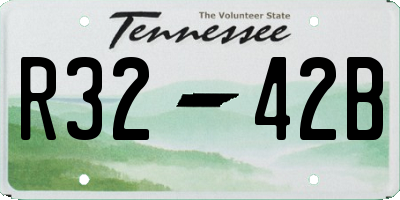 TN license plate R3242B
